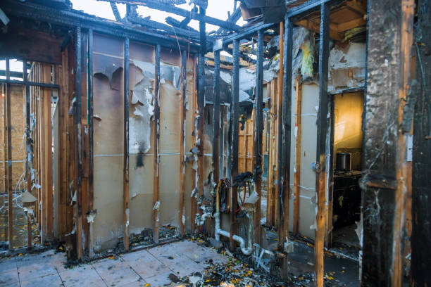 Professional Fire Damage Restoration technician working in Crest Hill, IL